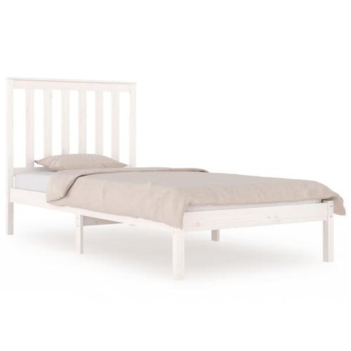 Sengeramme 75x190 cm Small Single massivt fyrretræ hvid