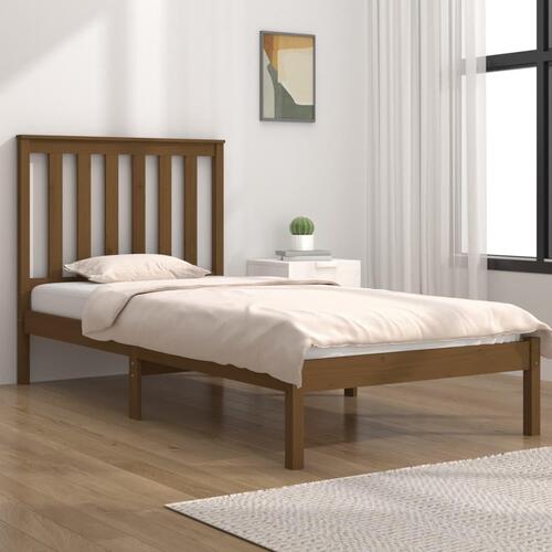 Sengeramme 75x190 cm Small Single massivt træ gyldenbrun