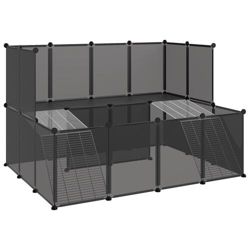 Lille dyrebur 143x107x93 cm PP og stål sort
