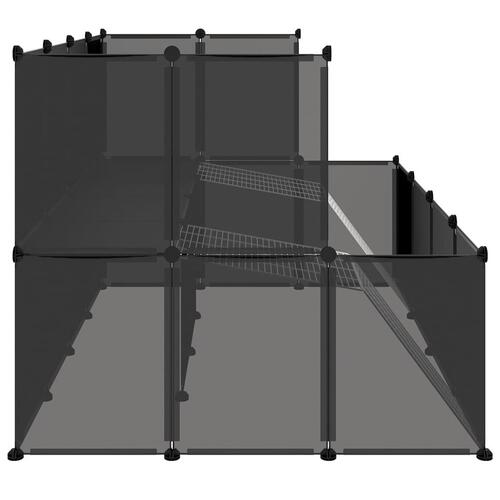 Lille dyrebur 143x107x93 cm PP og stål sort