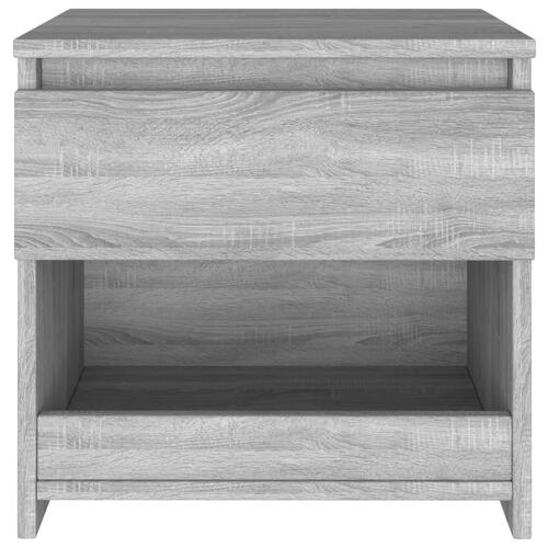 Sengeborde 2 stk. 40x30x39 cm konstrueret træ grå sonoma-eg