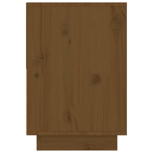 Sengebord 60x34x51 cm massivt fyrretræ gyldenbrun