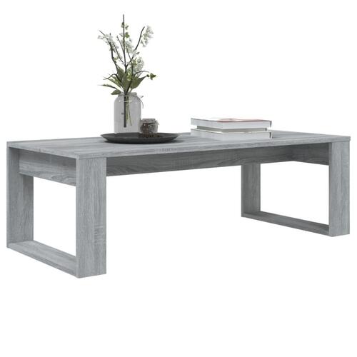 Sofabord 110x50x35 cm konstrueret træ grå sonoma-eg