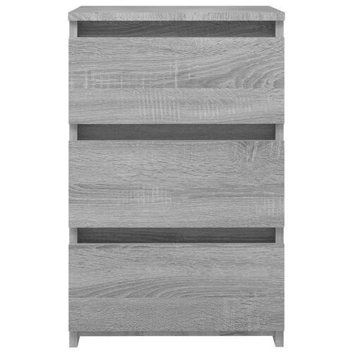 Sengeborde 2 stk. 40x35x62,5 cm konstrueret træ grå sonoma-eg