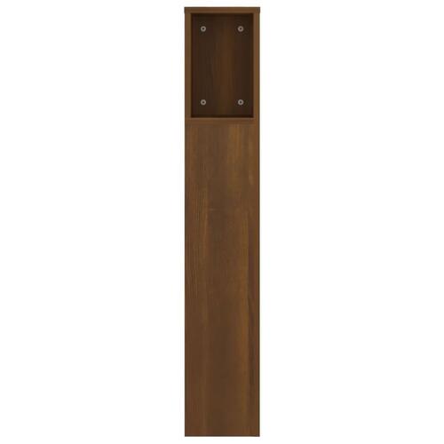 Sengegavl med opbevaring 140x18,5x104,5 cm brun egetræsfarve