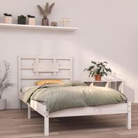 Sengeramme 100x200 cm massivt træ hvid
