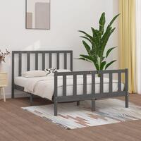 Sengeramme 150x200 cm King Size massivt fyrretræ grå