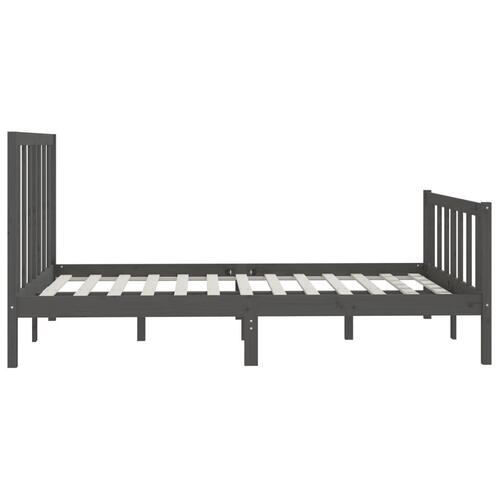 Sengeramme 150x200 cm King Size massivt fyrretræ grå