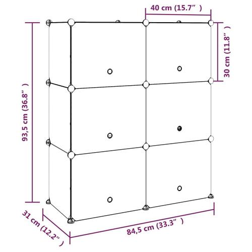 Skoreol 84,5x31x93,5 cm PP sort