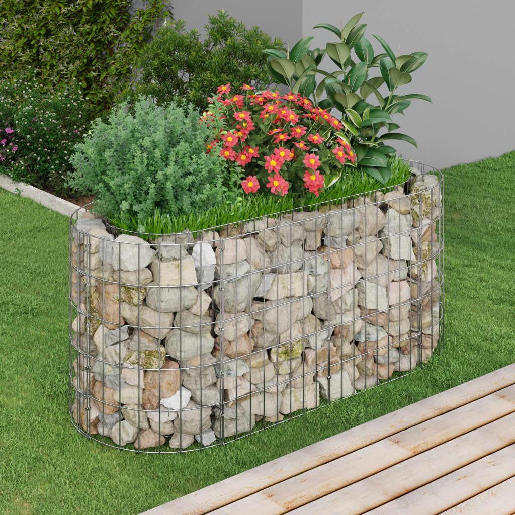 Gabion-højbed 120x50x50 cm galvaniseret jern