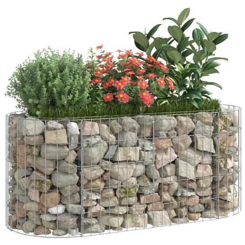 Gabion-højbed 120x50x50 cm galvaniseret jern