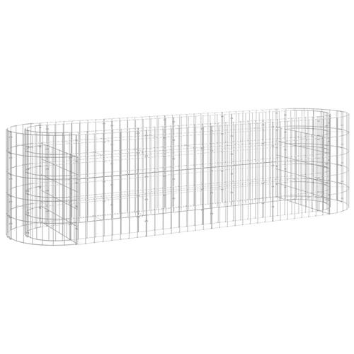 Gabion-højbed 190x50x50 cm galvaniseret jern