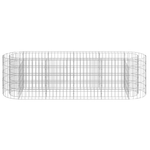 Gabion-højbed 190x50x50 cm galvaniseret jern