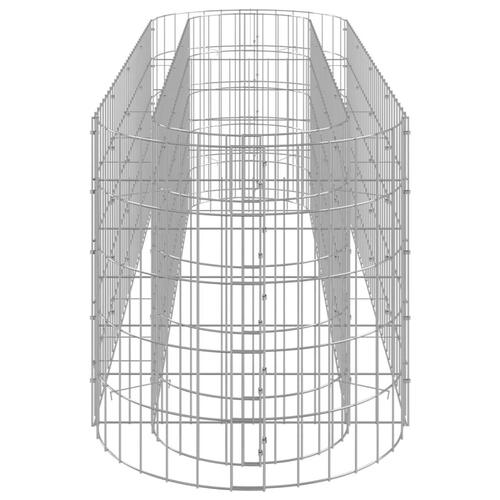 Gabion-højbed 190x50x50 cm galvaniseret jern