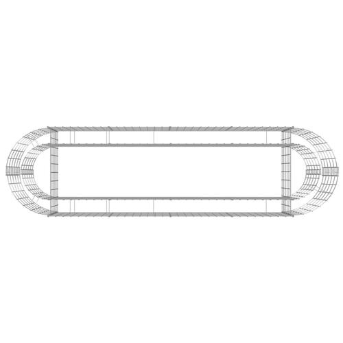 Gabion-højbed 190x50x50 cm galvaniseret jern
