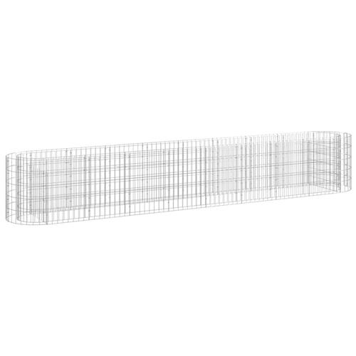 Gabion-højbed 330x50x50 cm galvaniseret jern