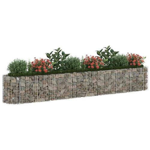 Gabion-højbed 330x50x50 cm galvaniseret jern