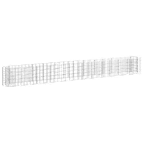 Gabion-højbed 470x50x50 cm galvaniseret jern