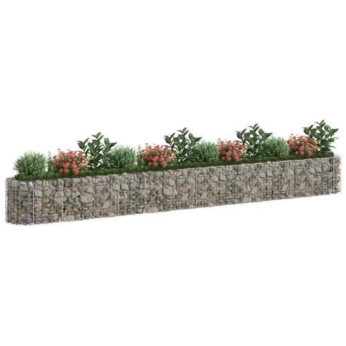 Gabion-højbed 470x50x50 cm galvaniseret jern