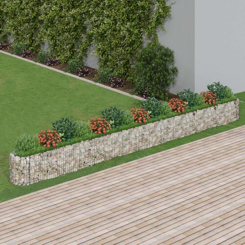 Gabion-højbed 610x50x50 cm galvaniseret jern