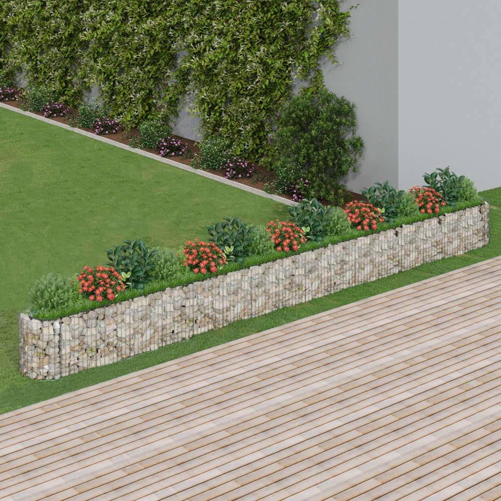 Gabion-højbed 610x50x50 cm galvaniseret jern