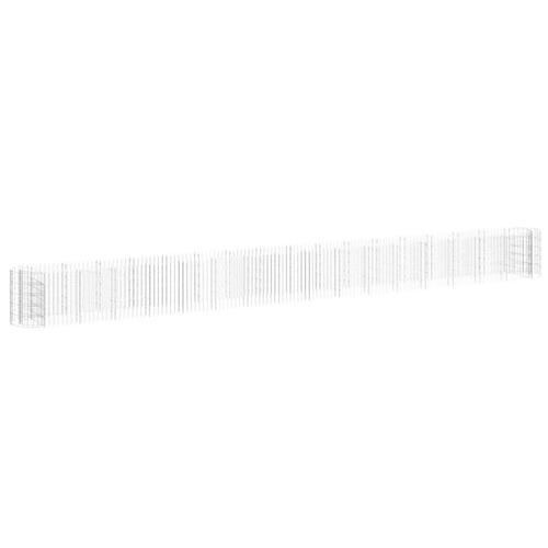 Gabion-højbed 610x50x50 cm galvaniseret jern