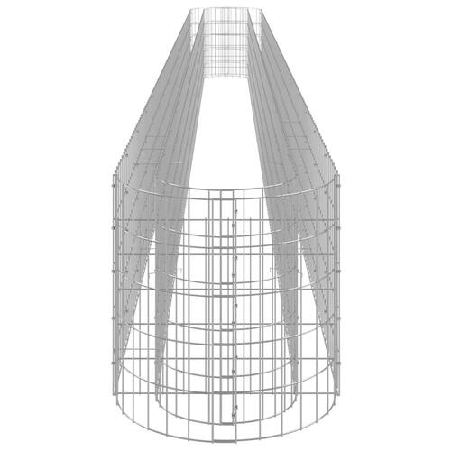 Gabion-højbed 610x50x50 cm galvaniseret jern