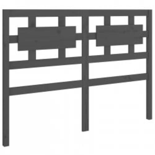 Sengeramme 200x200 cm massivt træ grå