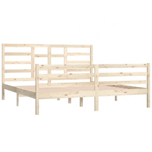 Sengeramme uden madras 180x200 cm massivt træ