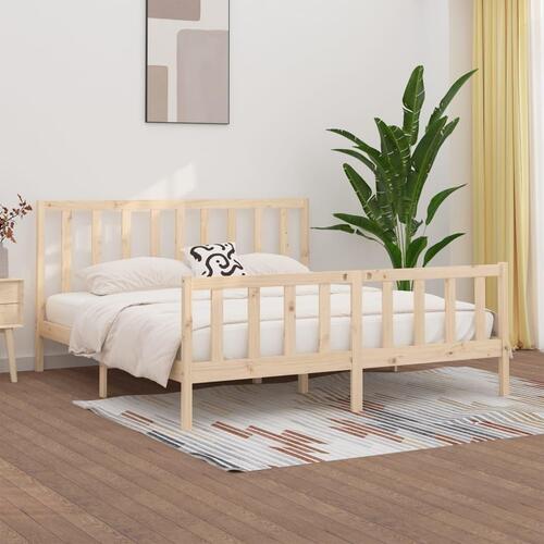 Sengeramme 200x200 cm massivt træ