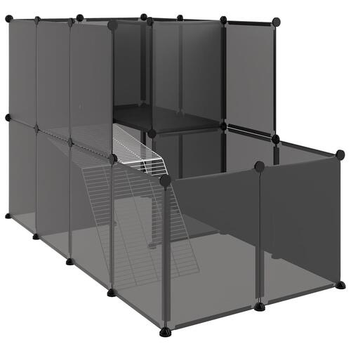 Lille dyrebur 142x74x93 cm PP og stål sort