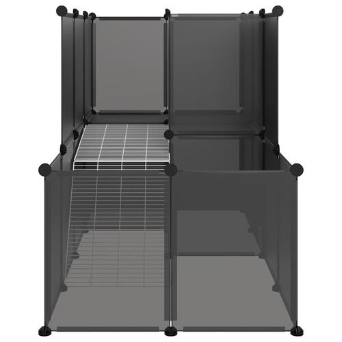 Lille dyrebur 142x74x93 cm PP og stål sort