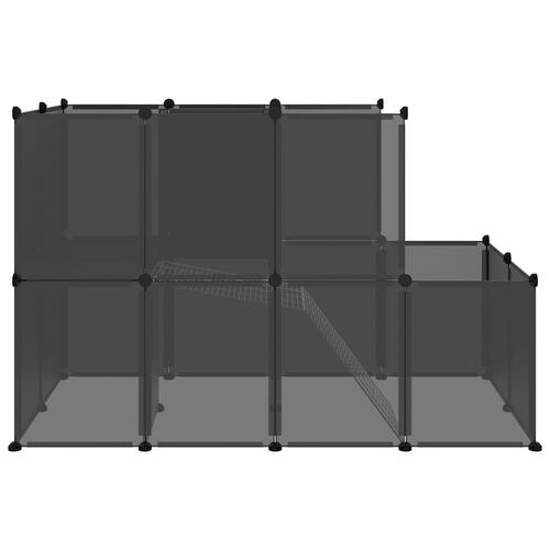Lille dyrebur 142x74x93 cm PP og stål sort