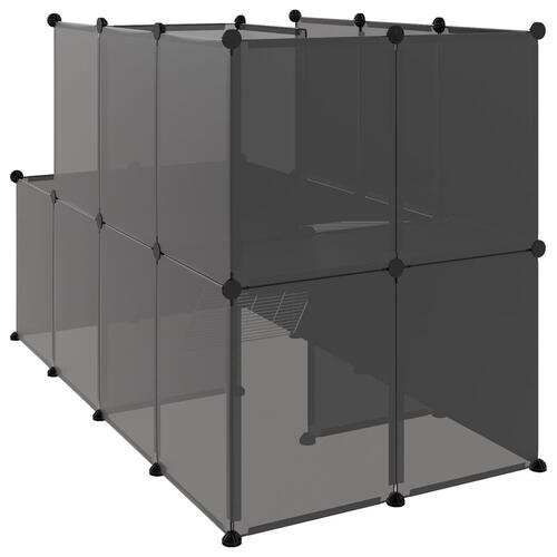 Lille dyrebur 142x74x93 cm PP og stål sort