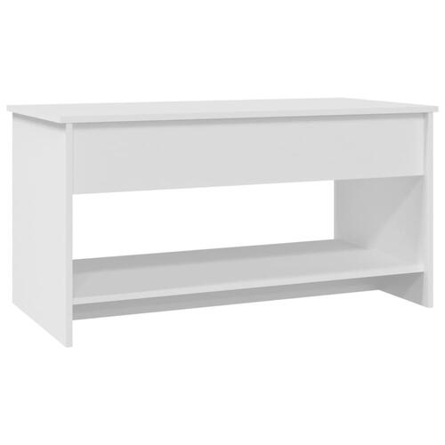Sofabord 102x50x52,5 cm konstrueret træ hvid