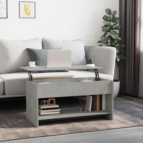 Sofabord 102x50x52,5 cm konstrueret træ betongrå