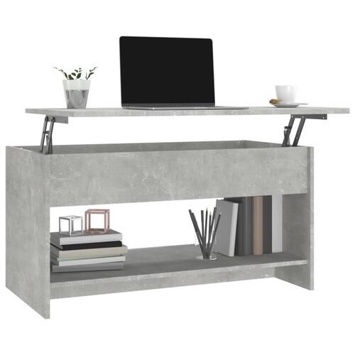 Sofabord 102x50x52,5 cm konstrueret træ betongrå