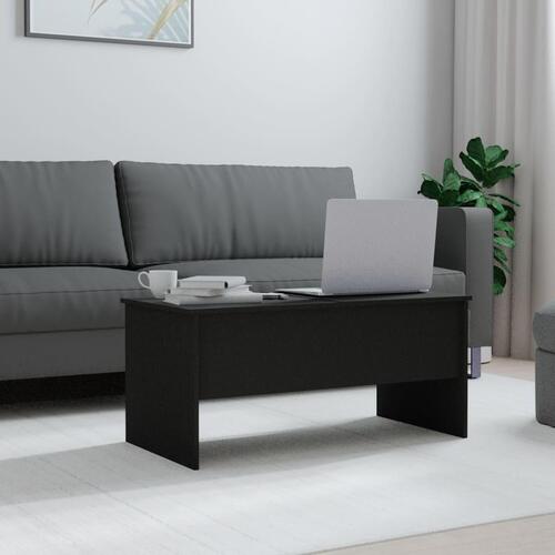 Sofabord 102x50,5x46,5 cm konstrueret træ sort