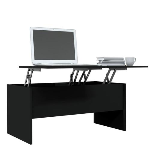 Sofabord 102x50,5x46,5 cm konstrueret træ sort