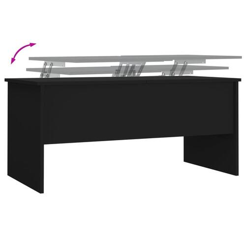 Sofabord 102x50,5x46,5 cm konstrueret træ sort