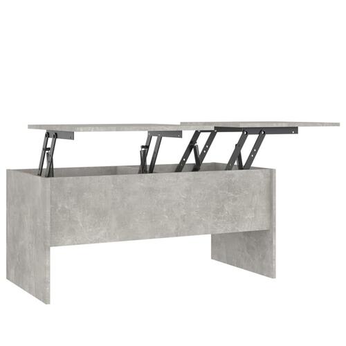 Sofabord 102x50,5x46,5 cm konstrueret træ betongrå