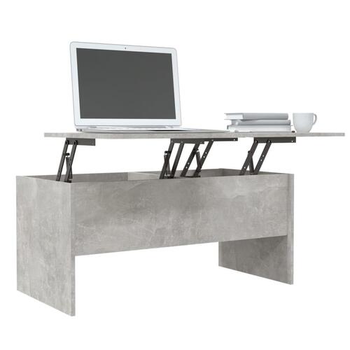 Sofabord 102x50,5x46,5 cm konstrueret træ betongrå