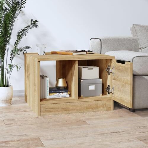 Sofabord 50x50x36 cm konstrueret træ sonoma-eg