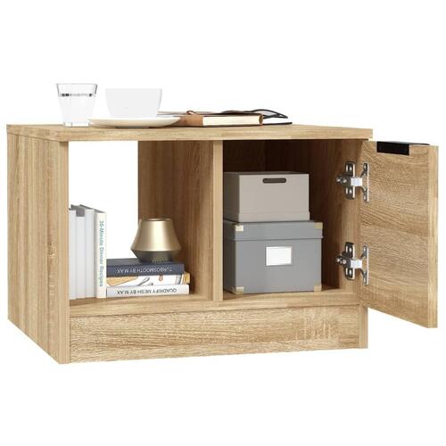Sofabord 50x50x36 cm konstrueret træ sonoma-eg