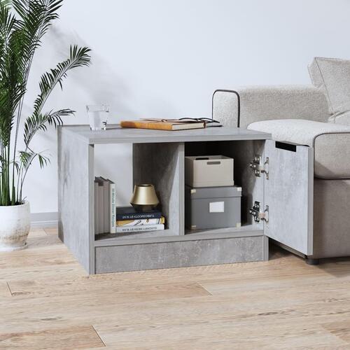 Sofabord 50x50x36 cm konstrueret træ betongrå