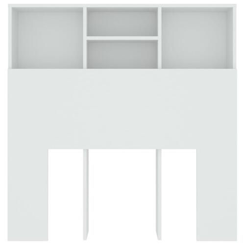 Sengegavl med opbevaring 100x19x103,5 cm hvid