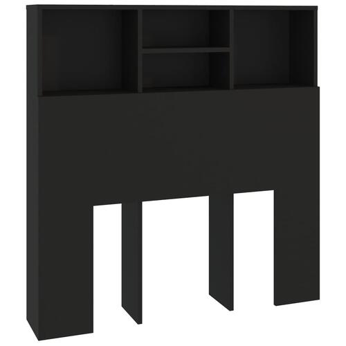 Sengegavl med opbevaring 100x19x103,5 cm sort