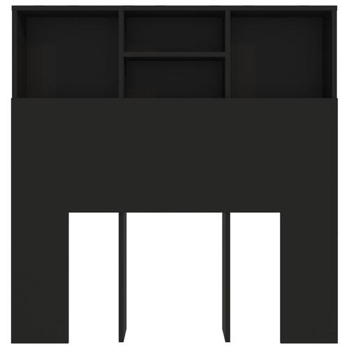 Sengegavl med opbevaring 100x19x103,5 cm sort