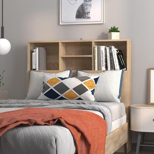Sengegavl med opbevaring 100x19x103,5 cm sonoma-eg