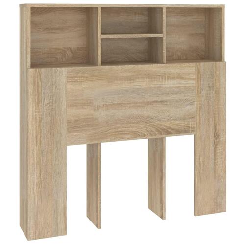 Sengegavl med opbevaring 100x19x103,5 cm sonoma-eg